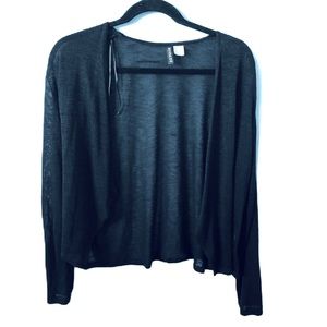 Divided black sheer soft cardigan L